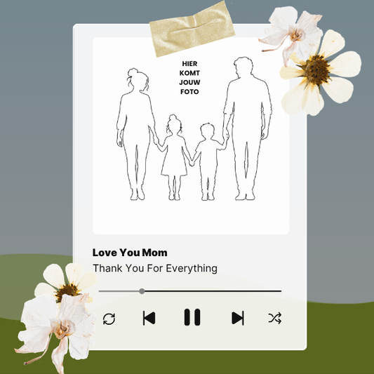 Moederdag Love You Mom 50x50mm