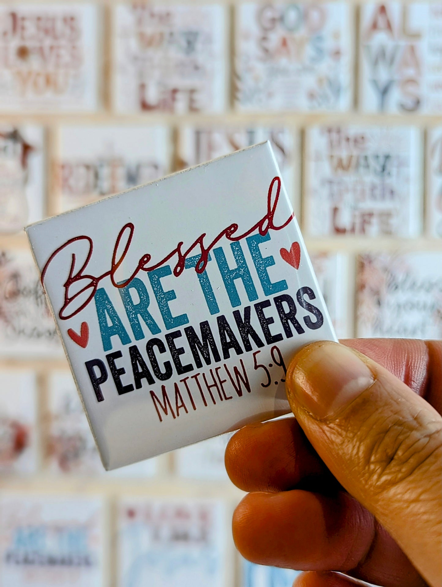 Blessed are the Peacemakers | Matthew 5:9 50x50mm