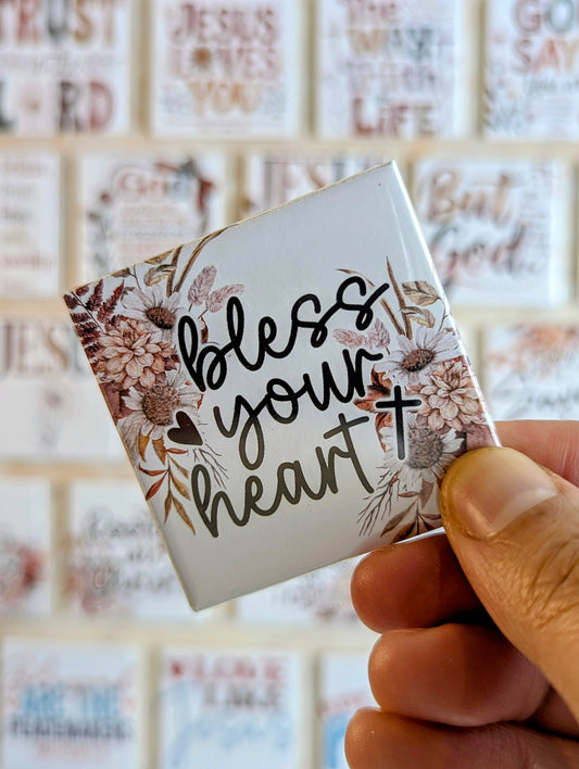 Bless your heart 50x50mm